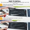 2PC Car Side Front Rear Window Sun Shade Mesh Cover Bugs Net Screen UV Protector