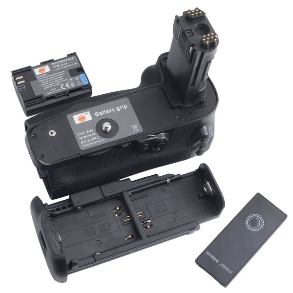 DSTE Pro Wireless Remote Control BG-E20 Battery Grip + LP-E6 LP-E6N Compatible with Canon EOS 5D Mark IV 5D4 SLR Digital Camera