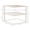 simplywire – 3 Tier Plate Rack - Kitchen Cupboard Organiser – White - Square