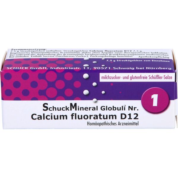 Schuckmineral Globuli 1 Calcium fluoratum D12, 7.5 g Globuli