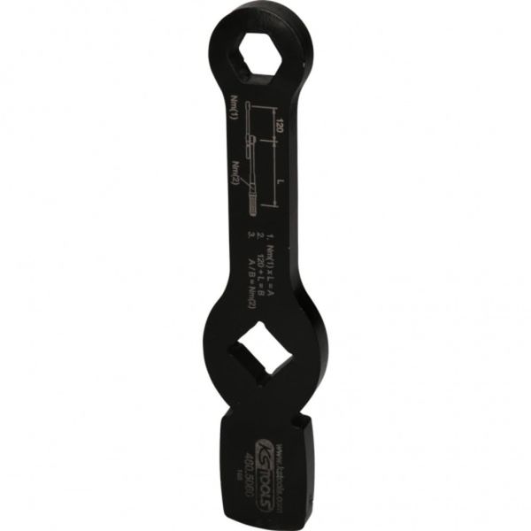 KS Tools 3/4 Inch Impact Hex Key with 2 Impact Surfaces, 18 mm