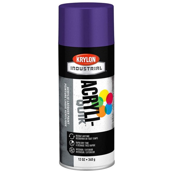 KRYLON INDUSTRIAL K01913A07 Spray Paint,Saftey Purple,Gloss 54TG86