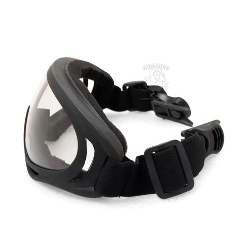 SHENKEL Helmet Rail Mounted GX-500 Type Combat Tactical Goggles (BK/Clear Lens) FAST Helmet Survival Game