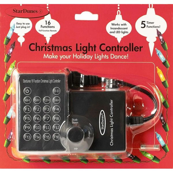 StarDunes Christmas Light Controller Adapter - Flashing Lights - 16 Function.