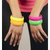 NEON NATION 4 Pack 1980s Style Costume Bracelets 1" Soft Bangles