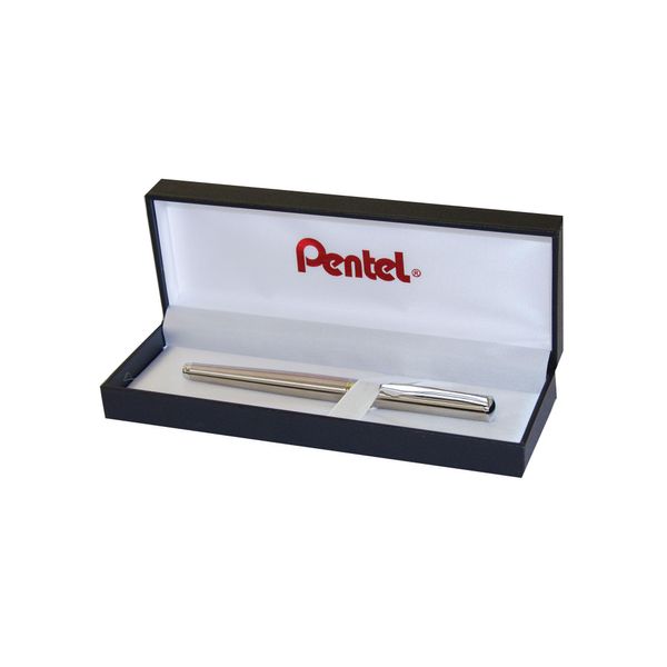 Pentel Sterling Rollerball Pen - Silver Barrel with Gift Box