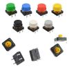 YFFSFDC Tactile Button Switch Touch Switch 28pcs 12x12mm Push Button Switch Cap Push Button Tact Cap Switch Plastic Colorful 7 Colors Button Caps