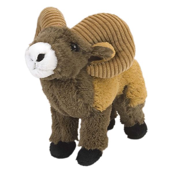 Wild Republic Bighorn Sheep Plush, Cuddlekins Cuddly Soft Toys, Kids Gifts, 20 cm,Brown