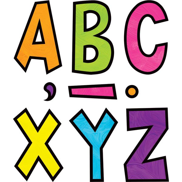 Teacher Created Resources Brights 4Ever 7" Fun Font Letters, Multi-Colored
