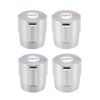 sourcing map Faucet Knob Handle 30mm Dia Universal Replacement Handle Kit Silver Tone 4 Pcs