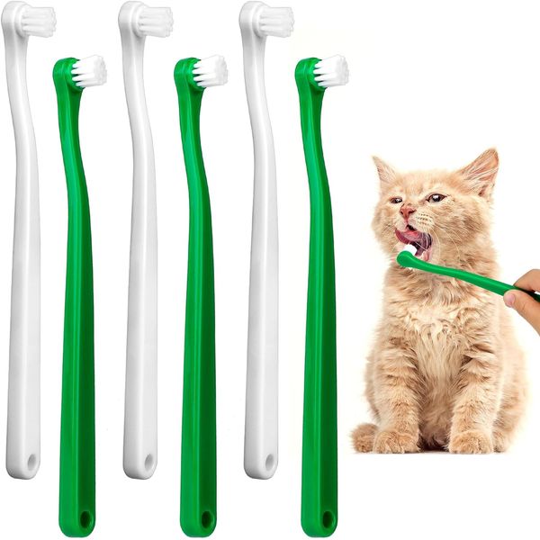 Pet Dog Toothbrush for Small Dogs Mini Head Cat Toothbrush Soft Bristles Puppy L