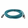 HangTon M12 4 Pin D-Code RJ45 Ethernet Cable for Datalogic 300N Keyence SR-2000 Barcode Scanner Reader Omron Machine Vision, Shielded Flex Waterproof Power Network Cat5e 3m