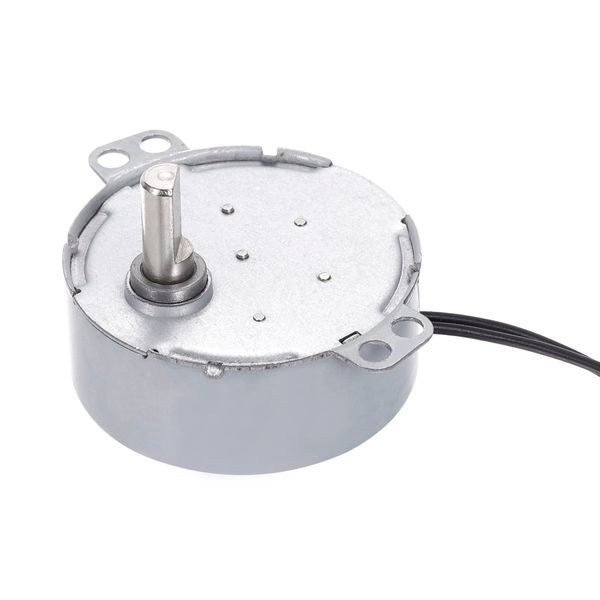 sourcing map Synchronous Motor AC220-240V 8-10RPM 50-60Hz CW 4W D Shaft Electric Motor for Microwave Oven, Fan