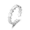 Philip Jones Silver Plated Adjustable Star Band Ring