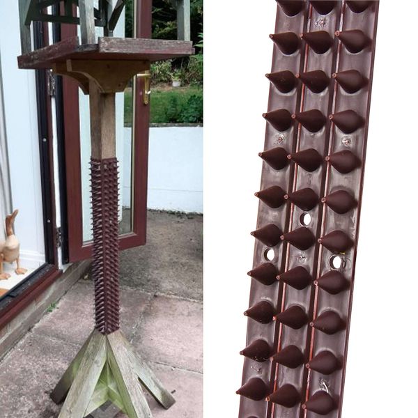 MTS Anti Climb Wall and Fence Spikes Burglars Cats Birds Repellent Deterrent 5M, Plastic Bird Spikes for Pigeons - Deterrent to Stop Birds and Cats Sitting on Fence