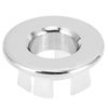 Sink Overflow Ring Brass Round Overflow Cover Insert in Hole Spares for Bathroom Kitchen Basin(Silver)