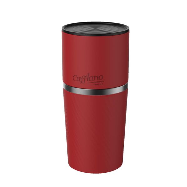 Cafflano Klassic : All-in-1, Drip Kettle+Grinder+Permanent Stainless Filter Dripper+Double-wall Tumbler, Pourover, Coffee Maker for Camping & Travel