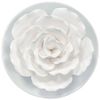 Passive Diffuser for Essential Oil-Ceramic Diffuser Non Electric Oil Diffusers for Small Mini Room, Desk Decorative, Bathroom (White Hibiscus)
