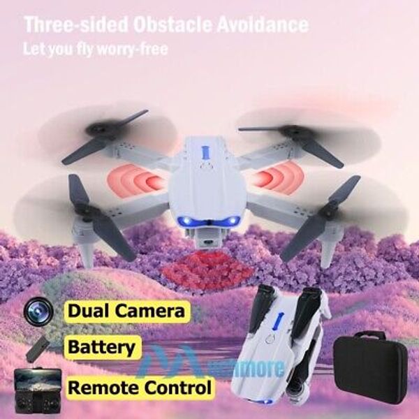 Folding RC Drone With 4K HD Dual Camera WiFi Remote Foldable Quadcopter+Battery