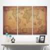 Push Pin World (Winkel Tripel) Map (Pin Board) - Golden Aged