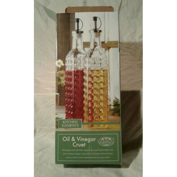 New, Home Essentials, 2 Piece Oil & Vinegar Cruet