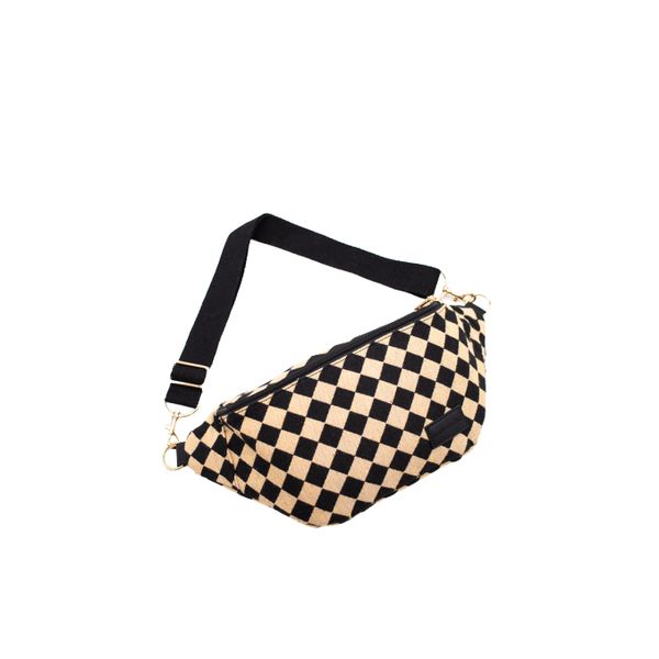 Avril Checkered Belt Bag - Diamonds