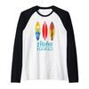 Aloha Hawaii Surfboards Surf Art Raglan Baseball Tee
