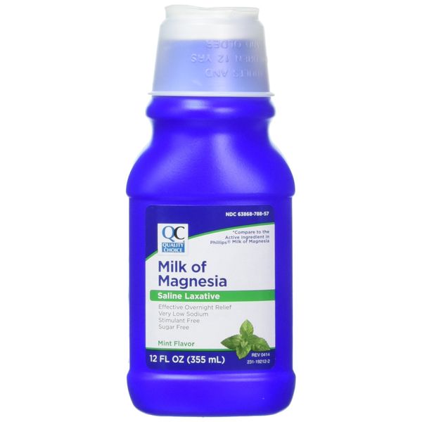 Quality Choice Milk Of Magnesia Mint Flavor 12 Fl Oz (Pack of 6)