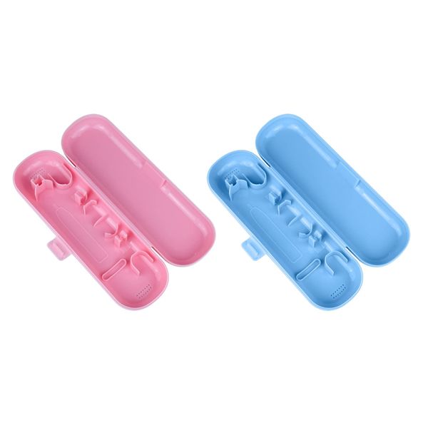 JHFGJGH 2 Pcs Travel Toothbrush Cover Toothbrush Case Compatible with Oral B & Philips Electric Toothbrush Travel Case (Pink,Blue)