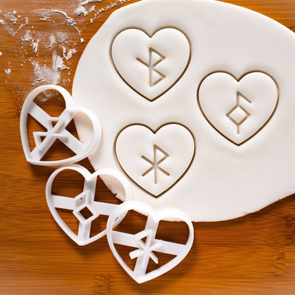 Nordic Runes Cookie Cutters Set: Love, Healing, Good Health viking norse Celtic