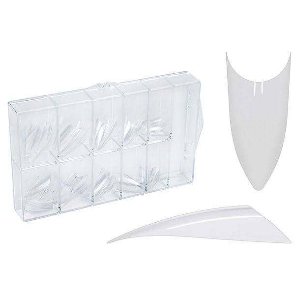 100 St. Tip Box Stiletto clear - Nageltips Künstliche Nägel Kunst Nagel Nail Tips