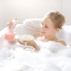 2 PCS Loofah Scrubber for Shower, Exfoliating Body Loofah Sponge Brushes Pouf Bath Mesh Brush,Shower Puff Bath Travel Loofah with Elastic Hand Strap Loofah Flower Ball