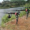 Automatic Spring Fishing Rod Holder Folding Fishing Pole Mount Bracket Ground
