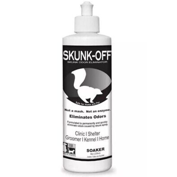 Skunk Off Pet Odor Eliminator Soaker Bottle Ready to Use Skunk Odor 8 Oz