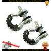 D-Ring Shackle 6pcs BLACK Isolators Off Road Kit 3/4" Pair SILENCER Clevis