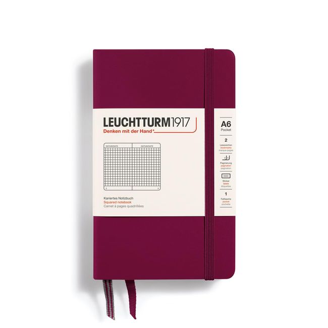 LEUCHTTURM1917/Leuchturm Notebooks Pocket (A6) Port Red Pocket (A6) Square 359702