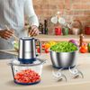 2L Electric Food Processor Stainless Steel Chopper Kitchen Meat Grinder 8 Cups