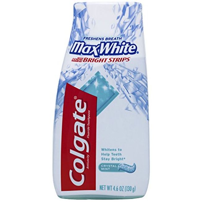 Colgate Max White Toothpaste, Crystal Mint With Mini Bright Strips - 6 Oz,  3 Pack
