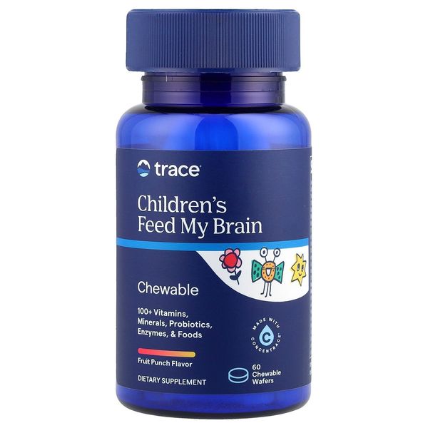 Children's Feed My Brain, Fruit Punch, 60 Chewable Wafers