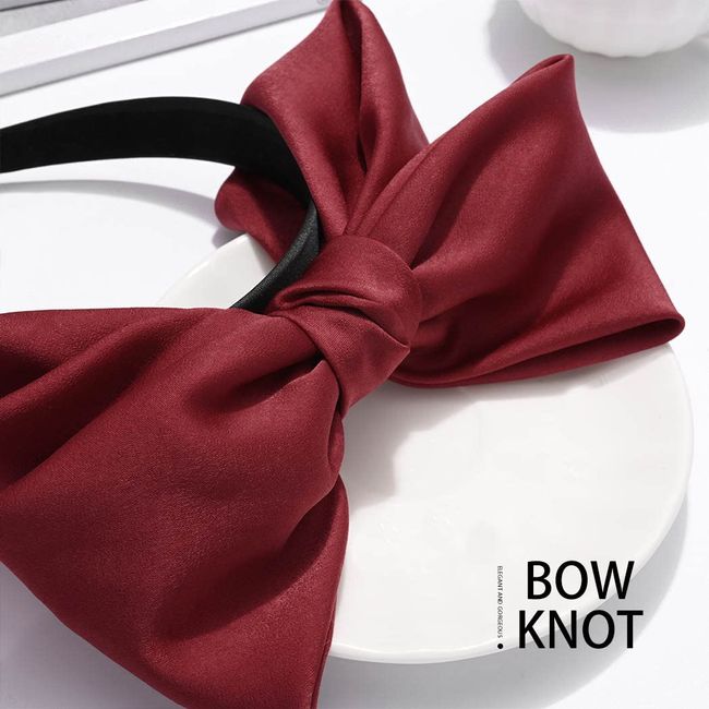 Bow Hair Accessories Red, Elastic Hair Big Bow Tie