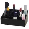 TRIXES Lipstick Holder Make Up Organiser – 24 Compartments – Acrylic Cosmetic Case for Dressing Table Storage – Colour Black
