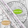 CYA Fixed Plotter Aviation for Flight Pilots, 13 Inch, Plotting Tools, Navigate for VFR Pilots, CFP-2
