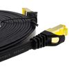 kenable FLAT CAT7 FTP Shielded 600MHz 10Gbps Ethernet LAN Cable RJ45 6m Black
