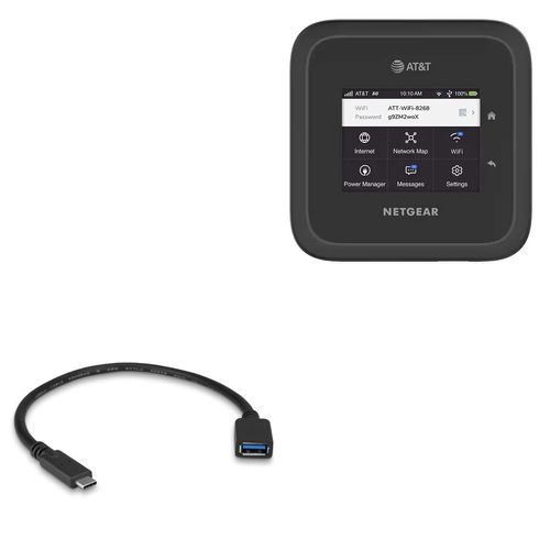BoxWave Cable Compatible with Netgear Nighthawk M6 Mobile Hotspot (MR6110) - USB Expansion Adapter, Add USB Connected Hardware to Your Phone