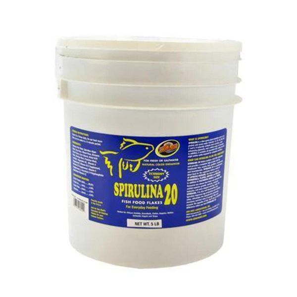 Zoo Med Spirulina 20 Fish Food Flakes (2 lb)