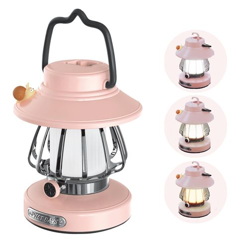 Camping Lantern for Kid Toddler Flashlight with Soft Light & Eye Protection Indoor Outdoor Hanging Tent Portable Night Light Battery Operated Sky Lanterns Rechargeable Lamp Gear Essentials (Pink)
