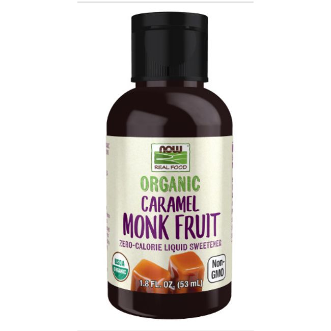 Now Real Food Organic Monk Fruit, Caramel, 2 fl.oz.