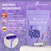 Mallowwax Hard Wax Beads - Lavender Stripless Hard Wax Beans - Wax beads for Hair Removal - Natural, Gentle Wax for Brazilian Bikini - Waxing Beads for Beginners (Coarse Body Hair Specific)