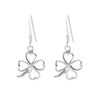 Silverly Women's 925 Sterling Silver Lucky Four Leaf Clover Earrings