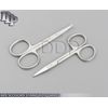 2 FINE POINT IRIS SCISSORS STRAIGHT+CURVED 3.5" MICRO SURGICAL INSTRUMENTS